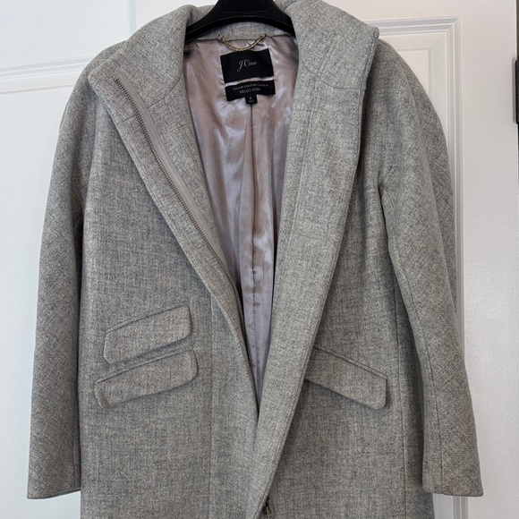 J. Crew Gray Italian Stadium Cloth Coat - Picture 3 of 3